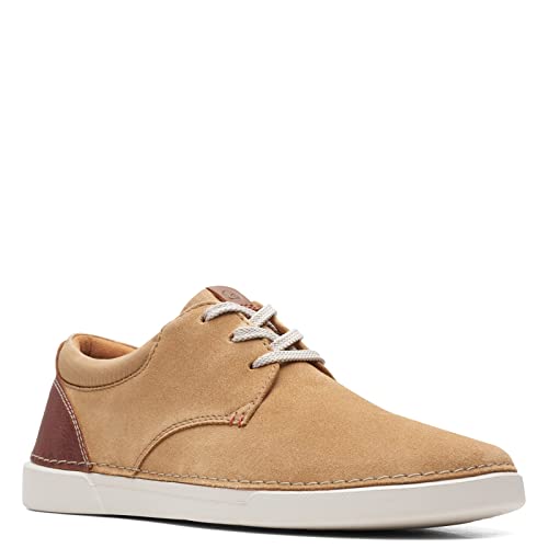 Clarks Herren Gereld Lace Sneaker, Dark Sand Suede, 43 EU von Clarks