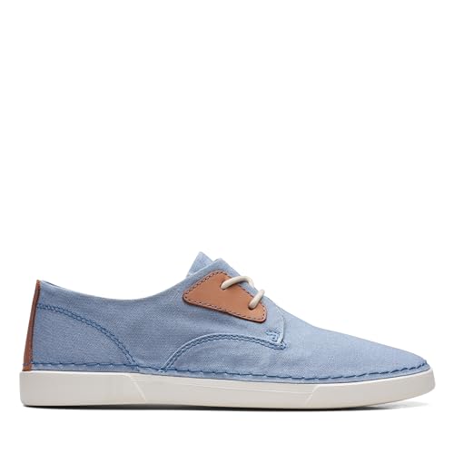 Clarks Herren Gereld Tie Sneaker, Blue Textile, 47 EU von Clarks