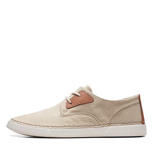 Clarks Herren Gereld Tie Sneaker, Sand Textil, 10.5, Sand Textil, 44 EU von Clarks