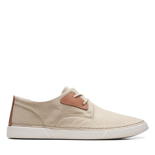 Clarks Herren Gereld Tie Sneaker, Sand Textile, 42 EU von Clarks