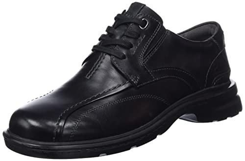 Clarks Herren Gessler Lace Oxford, Black Leather, 45 EU von Clarks