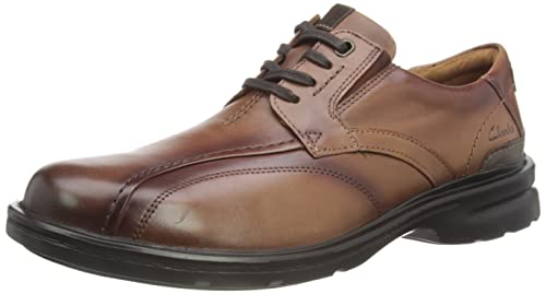 Clarks Herren Gessler Lace Oxford, Dark Tan Lea, 46 EU von Clarks