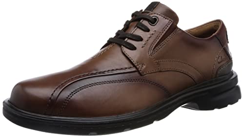 Clarks Herren Gessler Lace Oxford, Dark Tan Lea, 46 EU von Clarks