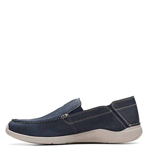 Clarks Herren Gorwin Step Sneaker, Marineblaues Nubuk, 39.5 EU von Clarks