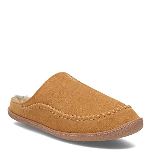 Clarks Herren-Hausschuhe aus Wildleder, offener Rücken, JMS0345, warmes Plüsch, Sherpa-Futter, für drinnen und draußen, Zimt, 43 EU von Clarks