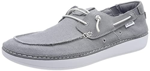 Clarks Herren Higley Tie Boat Shoe, Grey Combi, 46 EU Schmal von Clarks