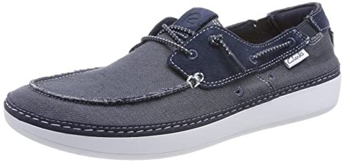 Clarks Herren Higley Tie Boat Shoe, Navy Combi, 40 EU von Clarks