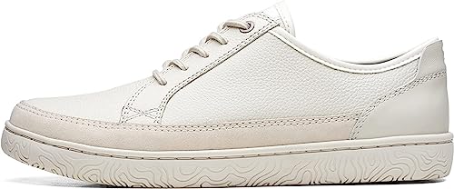 Clarks Herren Hodson Lace Sneaker, Ivory Leather, 41.5 EU von Clarks