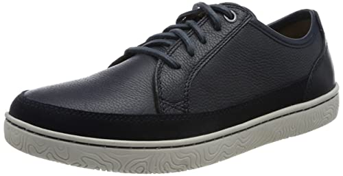 Clarks Herren Hodson Lace Sneaker, Navy Leather, 41 EU von Clarks