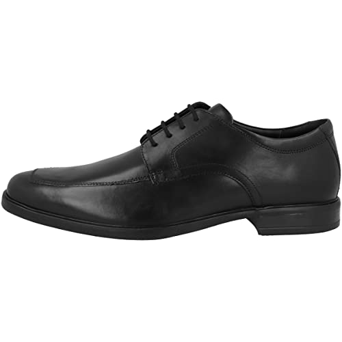 Clarks Herren Howard Apron Oxford-Schuh, Schwarzes Leder, 42 EU von Clarks