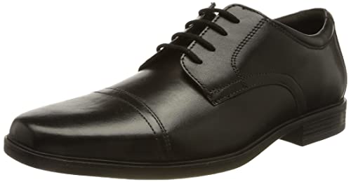 Clarks Herren Howard Cap Oxford, Black Leather, 40 EU von Clarks