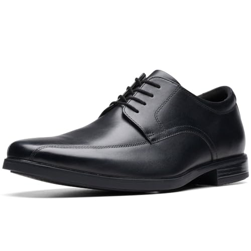 Clarks Herren Howard Over, Black Leather, 41 EU von Clarks
