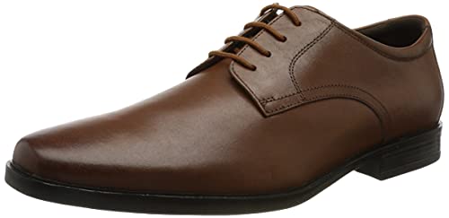 Clarks Herren Howard Walk Oxford-Schuh, Dunkelbraunes Leder, 42 EU von Clarks