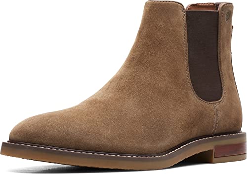 Clarks Herren Jaxen Chelsea-Stiefel, Taupe, 44 EU von Clarks