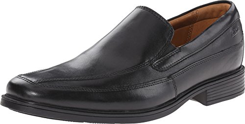 Clarks Herren Kippfrei Slipper, Schwarz Black Leather, 47 EU von Clarks