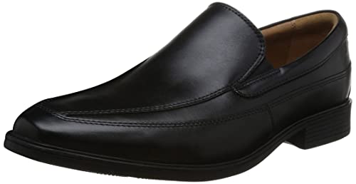 Clarks Herren Kippfrei Slipper, Schwarzes Leder, 40 EU von Clarks