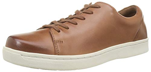 Clarks Herren Kitna Lo Sneaker, Dark Tan Lea, 41.5 EU von Clarks