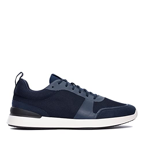 Clarks Herren LT Lace Sneaker, Navy Knit, 43 EU von Clarks