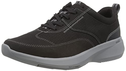 Clarks Herren Lehman Mix Sneaker, Schwarz, 39.5 EU Weit von Clarks