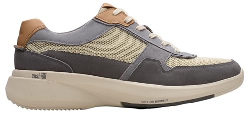 Clarks Herren Lehman Race Sneaker, Grey Combi, 41 EU von Clarks