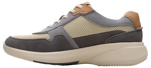 Clarks Herren Lehman Race Sneaker, Grey Combi, 44 EU von Clarks