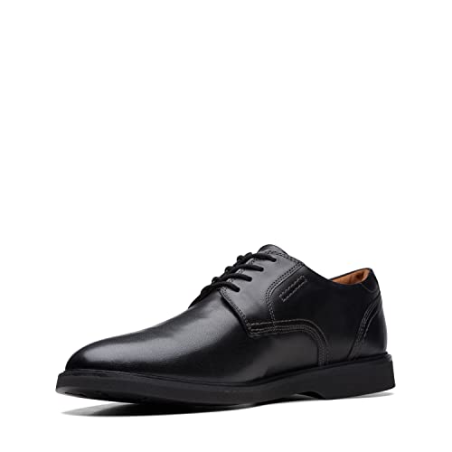 Clarks Herren Malwood Lace Oxford, Black Leather, 41 EU von Clarks