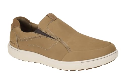 Clarks Herren Mapstone Step Flacher Slipper, Sand Nubuck, 42 EU von Clarks