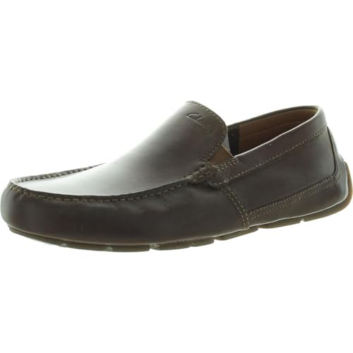 Clarks Herren Markman Plain Fahrer-Slipper, Dark Tan Leder, 41 EU von Clarks