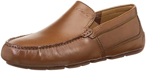 Clarks Herren Markman Plain Moccasin, Tan Leather, 44.5 EU von Clarks