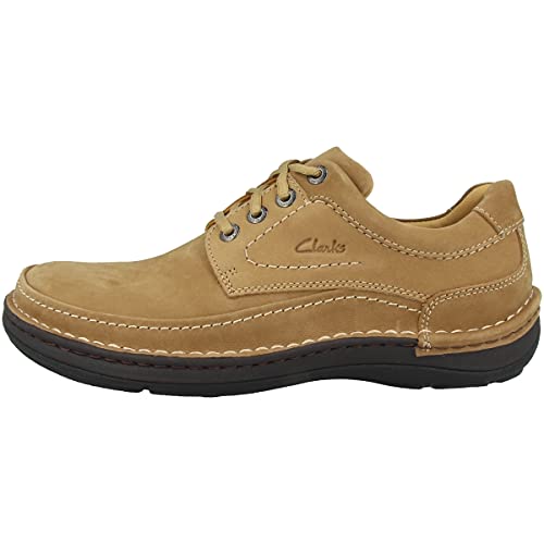 Clarks Herren Nature Three Oxford-Schuh, Sand Nubuk, 41 EU von Clarks