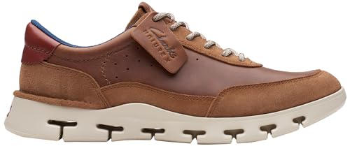 Clarks Herren Nature X One Sneaker, Dark Tan Lea, 41 EU von Clarks