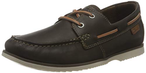 Clarks Herren Noonan Lace Bootsschuh, Dark Brown Leather, 40 EU von Clarks