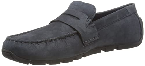 Clarks Herren Oswick Bar Mokassin, Navy Nubuk, 42.5 EU von Clarks