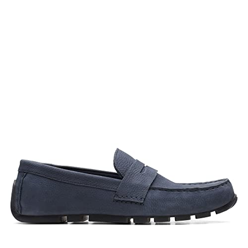 Clarks Herren Oswick Bar Mokassin, Navy Nubuk, 42 EU von Clarks