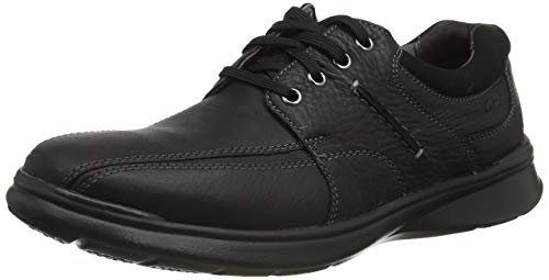 Clarks Herren Cotrell Walk Oxford, Black Oily Lea, 42 EU von Clarks