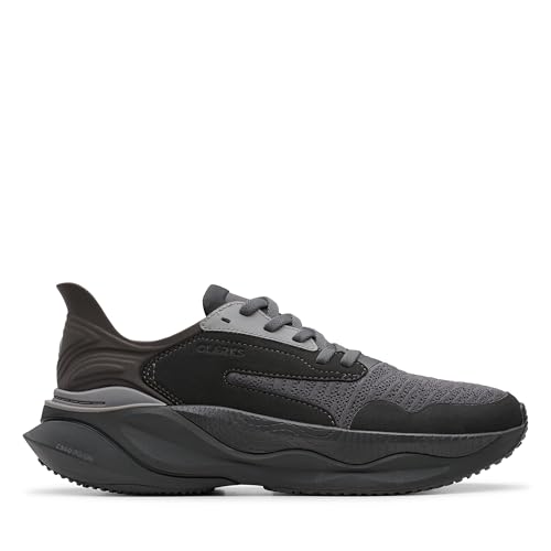 Clarks Herren Pace Sneaker, Schwarz, 45.5 EU von Clarks