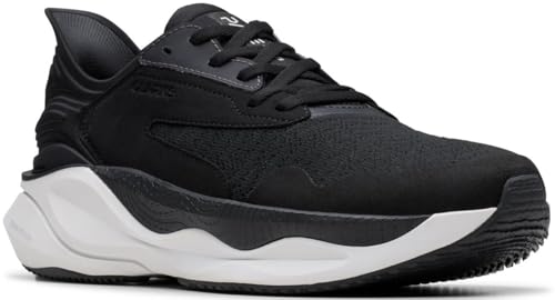 Clarks Herren Pace Sneaker, Schwarz/Weiß, 11.5 Wide von Clarks