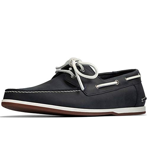 Clarks Herren Pickwell Sail Segelschuhe, Blau (Navy Leather), 42 EU von Clarks