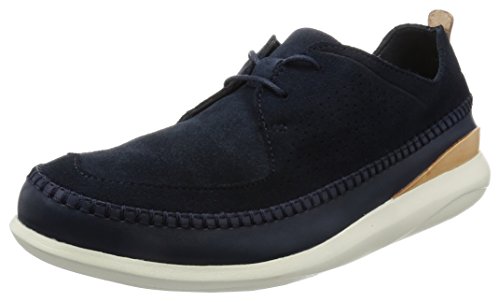 Clarks Herren Pitman Free Sneakers, Blau (Navy Suede), 44.5 EU von Clarks