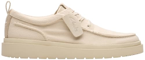 Clarks Herren Polden Moc, Off White Canvas, 47 EU Clarks Herren Polden Moc, Off White Canvas, 47 EU von Clarks