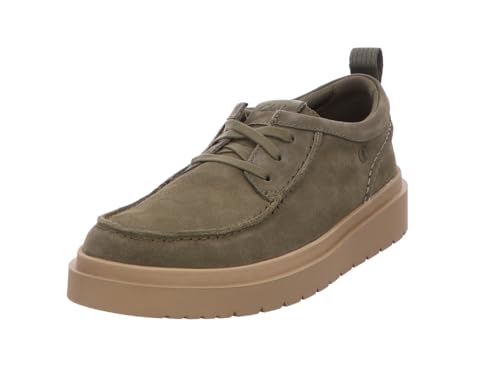 Clarks Herren Polden Moc Derby Schnürhalbschuhe, Olive Suede, 42 EU von Clarks
