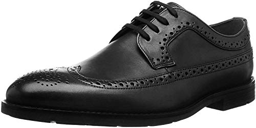 Clarks Herren Ronnie Limit Brogues, Schwarz Black Leather, 44.5 EU von Clarks