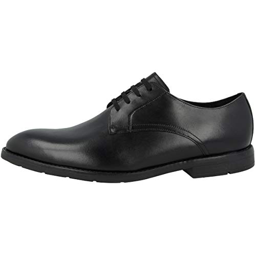 Clarks Herren Ronnie Walk shoes, Schwarz Black Leather, 43 EU von Clarks