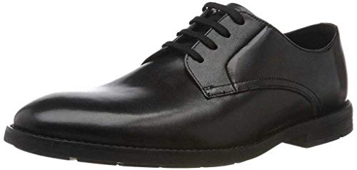 Clarks Herren Ronnie Walk shoes, Schwarz Black Leather, 43 EU von Clarks