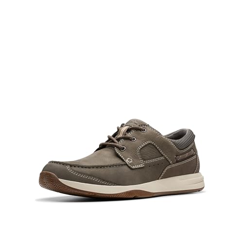 Clarks Herren Sailview Lace Bootsschuh, Taupe Nubuk von Clarks