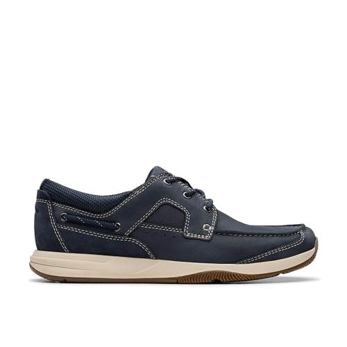 Clarks Herren Sailview Spitze, Marineblau, 43 EU von Clarks