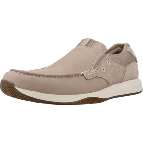 Clarks Herren Sailview Step Flacher Slipper, Light Grey Nub, 41 EU von Clarks