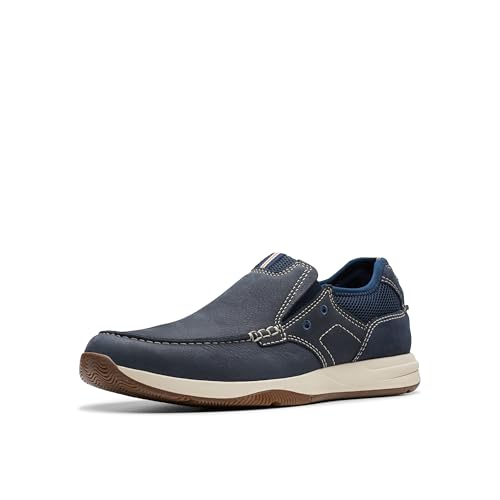 Clarks Unisex Sailview Step Shoes, Navy Nubuck, 44.5 EU von Clarks