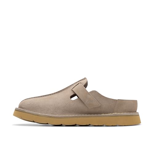 Clarks Herren Solsbury Mule Sandalias deslizantes, Grey Suede, 43 EU von Clarks