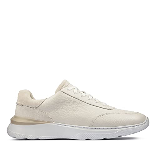 Clarks Herren SprintLiteLace Sneaker, White Combi Leather,44 EU von Clarks